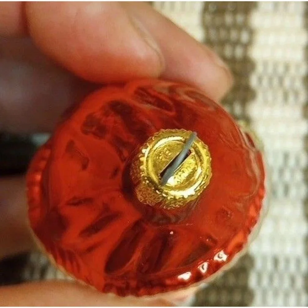 Vintage Blown Glass Santa Face Christmas Ornament Holiday Decor Columbia